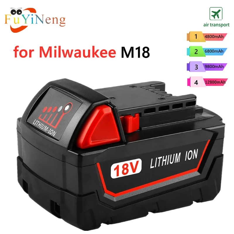 Литий-ионный аккумулятор 18 в 12800 мАч для Milwaukee M18 48-11-1815 48-11-1850 2646-20 2642-21CT, перезаряжаемые батареи
Литий-ионный аккумулятор 18 в 12800 мАч для Milwaukee M18 48-11-1815 48-11-1850 2646-20 2642-21CT, перезаряжаемые батареи