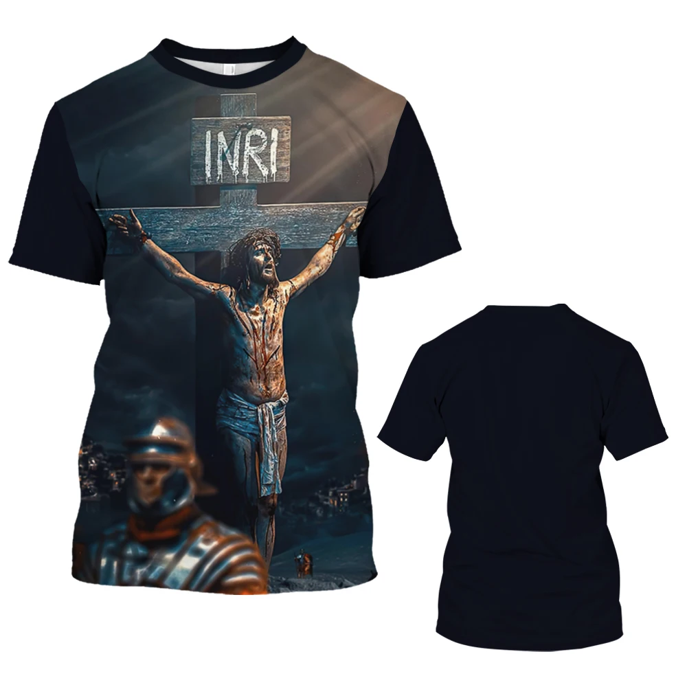 Summer Men's T-shirt Jesus Christ 3D Vintage Print Top Casual Short Sleeve Cool T-shirt Crusader T-shirt Street Apparel Plus Siz
Summer Men's T-shirt Jesus Christ 3D Vintage Print Top Casual Short Sleeve Cool T-shirt Crusader T-shirt Street Apparel Plus Siz