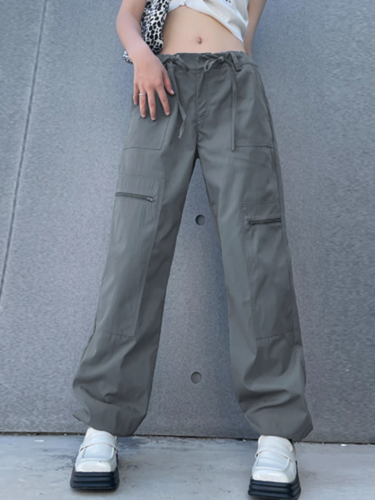 WeiYao Y2K Zipper Pockets Cargos Sweatpants Women Bandage Drawstring Loose Trousers Baggy Joggers Summer Korean Casual Pants
WeiYao Y2K Zipper Pockets Cargos Sweatpants Women Bandage Drawstring Loose Trousers Baggy Joggers Summer Korean Casual Pants
