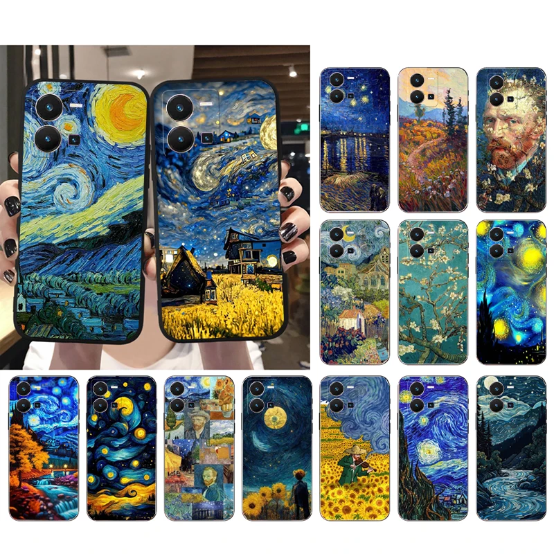 

Van Gogh Starry Night Phone Case for VIVO Y53S Y33S Y22S Y11S Y31 Y21 Y70 Y20 Y21S Y72 Y35 Y51 Y01 V23E V21 V23 V21E Funda