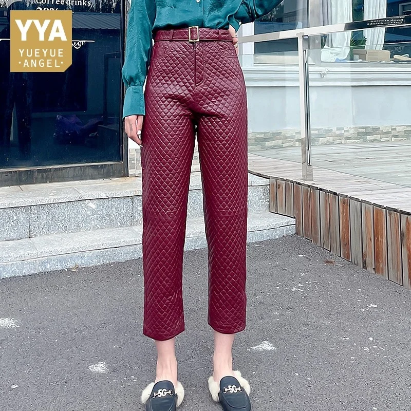 Casual Sheepskin Fashion Pencil Plaid Pants Women Autumn Winter New Thick Warm Straight Trousers Streetwear Office Lady Pants
Casual Sheepskin Fashion Pencil Plaid Pants Women Autumn Winter New Thick Warm Straight Trousers Streetwear Office Lady Pants