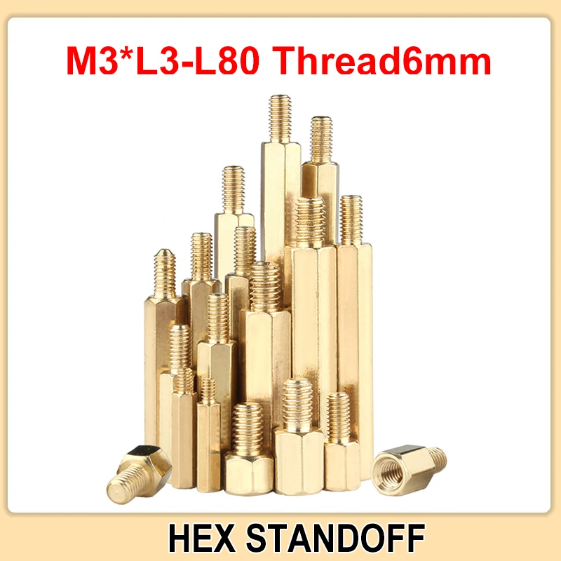 10-100pcs M3 Hex Brass Male Female Standoffs Board Rack Stud Hexagon Threaded Pillar PCB Column Motherboard Spacer Bolt Screws
10-100pcs M3 Hex Brass Male Female Standoffs Board Rack Stud Hexagon Threaded Pillar PCB Column Motherboard Spacer Bolt Screws