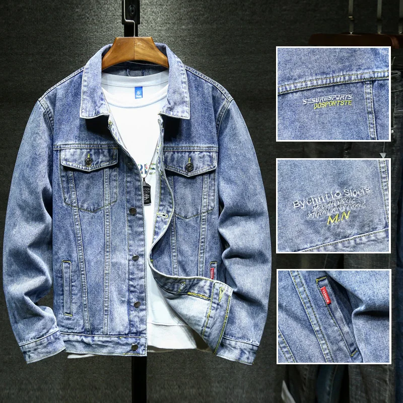 2023New boutique men's denim coat fashion all-in-one Korean version slim trend casual spring clothes boys jacket handsome top 
2023New boutique men's denim coat fashion all-in-one Korean version slim trend casual spring clothes boys jacket handsome top