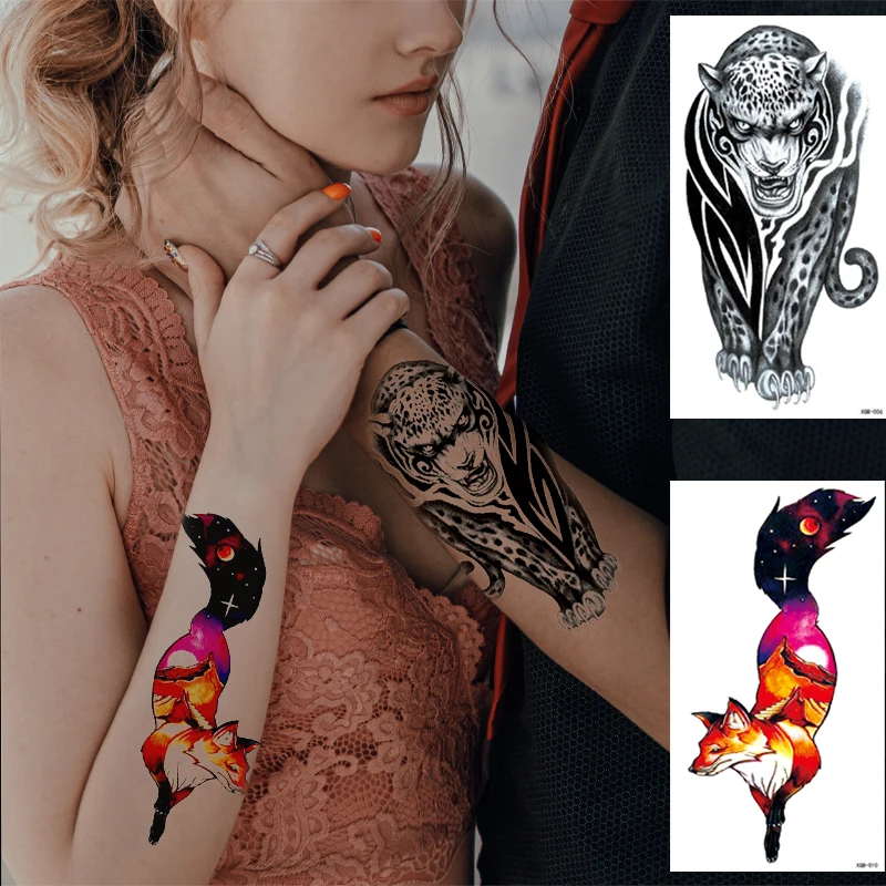 Lovers Arm Hand Face Body Art Fox Leopard Waterproof Fake Tattoo Stickers Easy To Use Wolf Tattoo Sticker For Women Men
Lovers Arm Hand Face Body Art Fox Leopard Waterproof Fake Tattoo Stickers Easy To Use Wolf Tattoo Sticker For Women Men