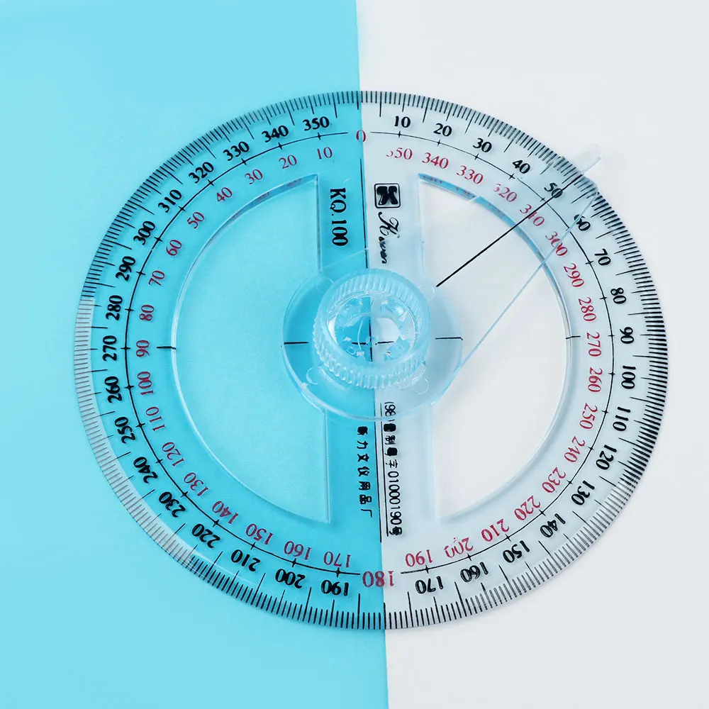 1 Pc Durable Transparent Pointer Protractor 360 Degree Rotate Round Ruler Simple Portable Measuring Tool
1 Pc Durable Transparent Pointer Protractor 360 Degree Rotate Round Ruler Simple Portable Measuring Tool