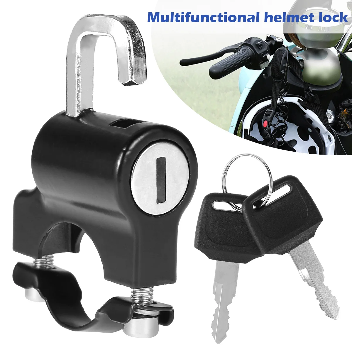 Universal Motorcycle Helmet Lock Alloy Anti-Theft Security Helmet Lock Portable Lightweight Multifunctional Lock
Universal Motorcycle Helmet Lock Alloy Anti-Theft Security Helmet Lock Portable Lightweight Multifunctional Lock