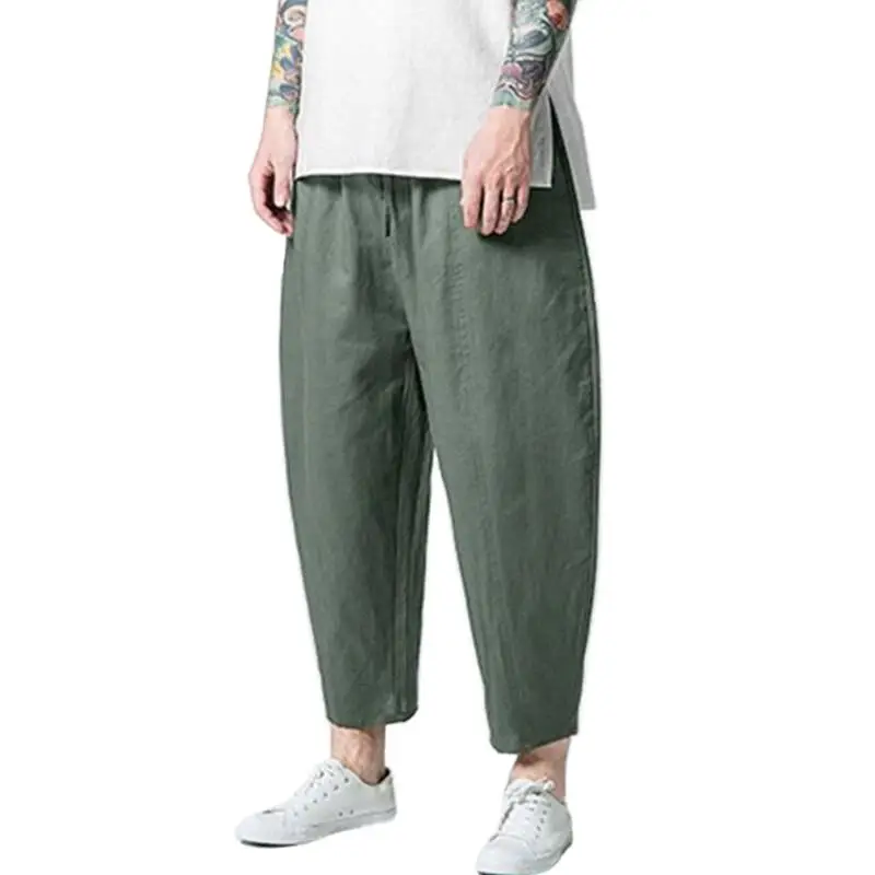Plus Size M-6XL Fashion Comfort Men Nine Points Pants Cotton linen New Casual Bundling Wide Waist Belt Pure Color Lantern Pants
Plus Size M-6XL Fashion Comfort Men Nine Points Pants Cotton linen New Casual Bundling Wide Waist Belt Pure Color Lantern Pants