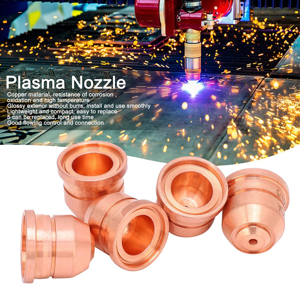 5Pcs Copper Plasma Nozzle Drag Head 105/125A 220975 Welding Equipment For MAX65 Plasma Torch Cutmaster Series Plasma Cutter
5Pcs Copper Plasma Nozzle Drag Head 105/125A 220975 Welding Equipment For MAX65 Plasma Torch Cutmaster Series Plasma Cutter