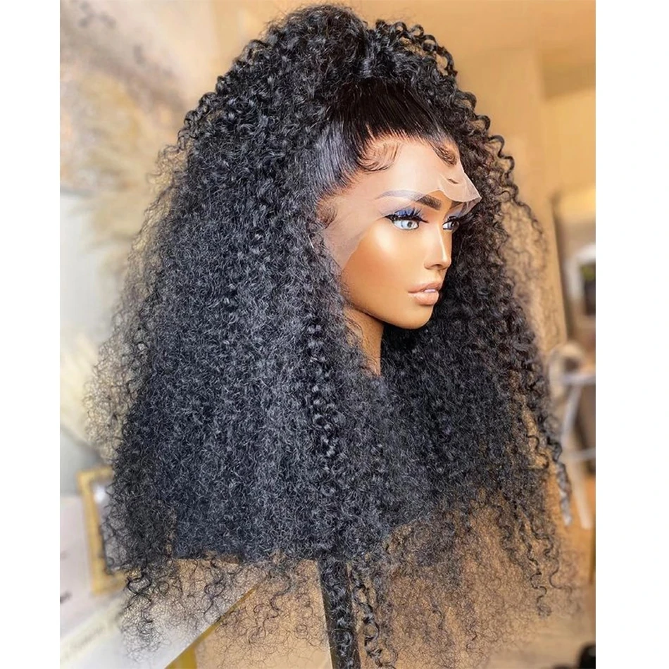 Natural Black Kinky Curly Long Glueless Soft Synthetic Lace Frontal Wig For Women Babyhair 26inch Pre Plucked
Natural Black Kinky Curly Long Glueless Soft Synthetic Lace Frontal Wig For Women Babyhair 26inch Pre Plucked