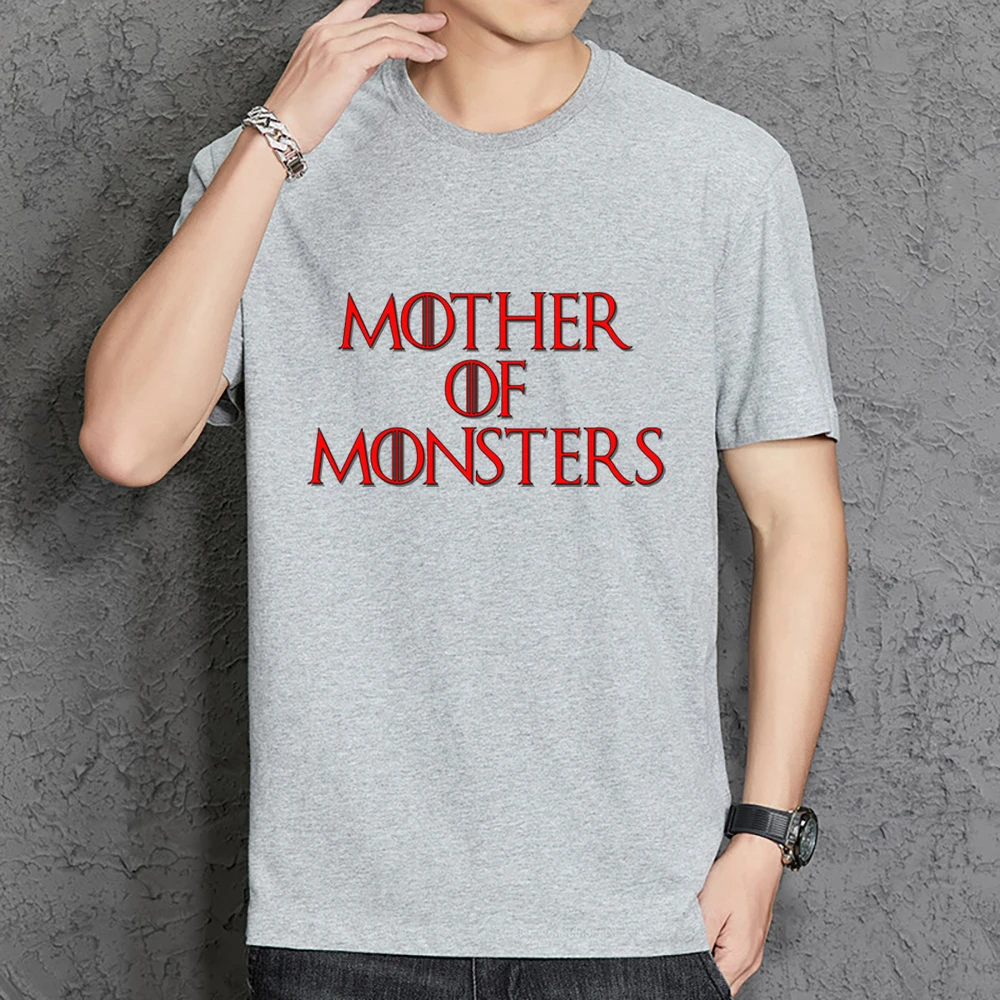 

Mother Of Monsters Creative Letter Men T-Shirt Cotton Quality Tshirts Oversized Vintage T-Shirts Fashion Breathable Tee Shirts