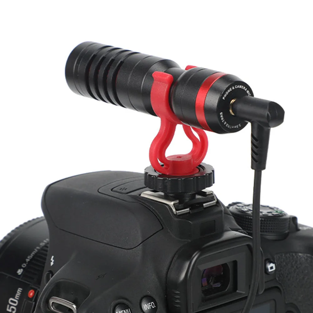 3.5mm Cardiod Camera Microphone With Shock Mount Furry Windshield Professional Condenser Mic For Camera Live Interview
3.5mm Cardiod Camera Microphone With Shock Mount Furry Windshield Professional Condenser Mic For Camera Live Interview