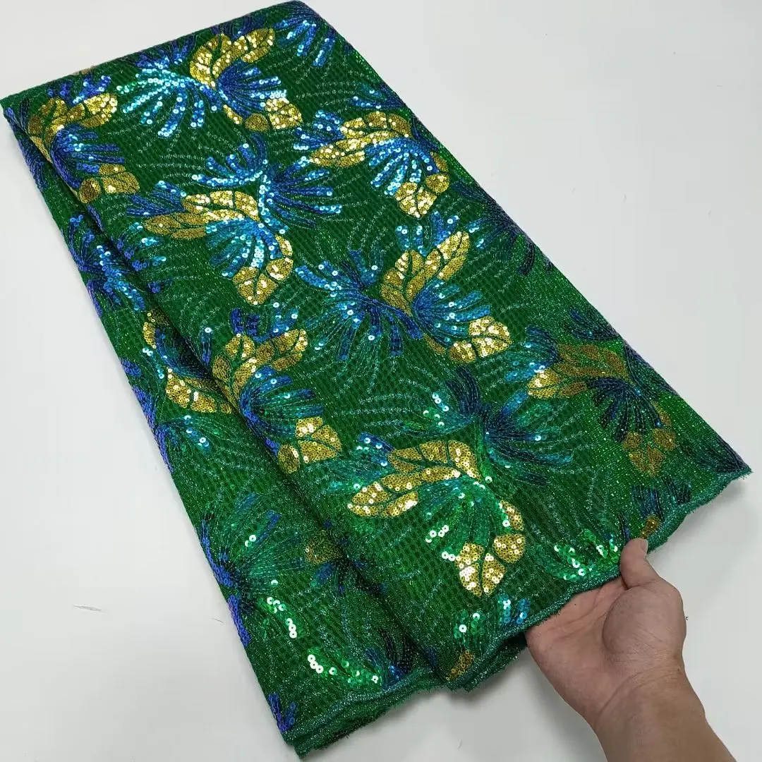 Green African Guipure Lace Fabric With Sequins 2023 High Quality Embroidery Nigerian French Net Tulle Lace Fabric For Dresses
Green African Guipure Lace Fabric With Sequins 2023 High Quality Embroidery Nigerian French Net Tulle Lace Fabric For Dresses