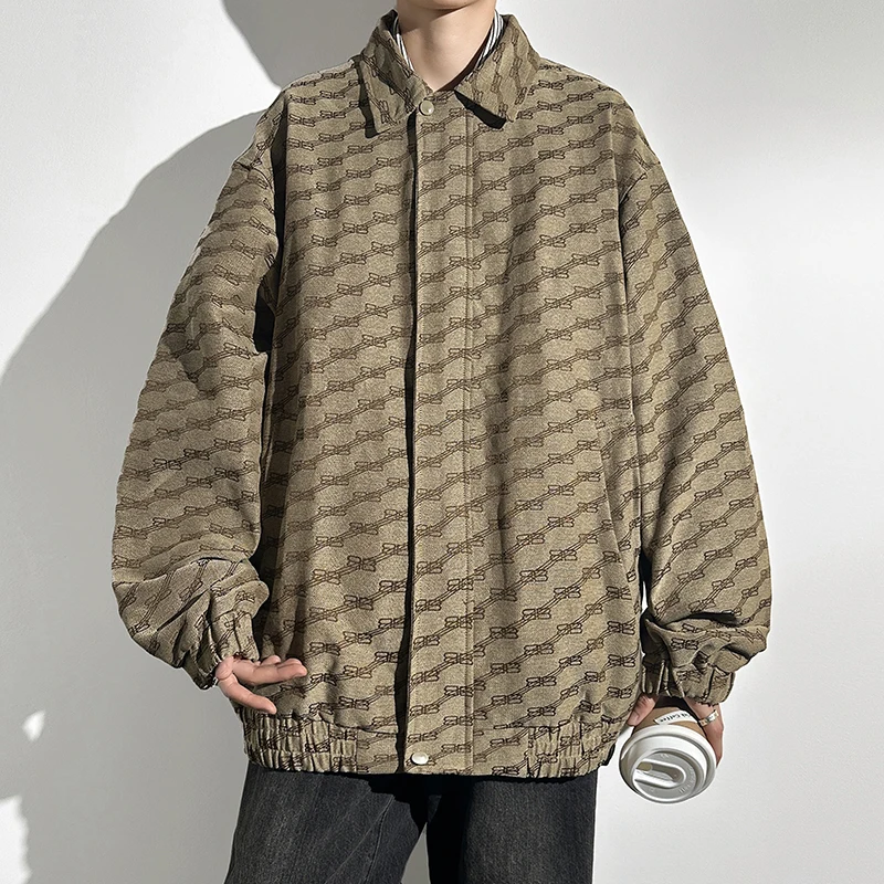 Jacquard Fabrics Trendy Coat Men Loose Jacket Street Oversized Lapel Zipper Trench Male Trendy Brand Autumn Jackets Black Coats
Jacquard Fabrics Trendy Coat Men Loose Jacket Street Oversized Lapel Zipper Trench Male Trendy Brand Autumn Jackets Black Coats