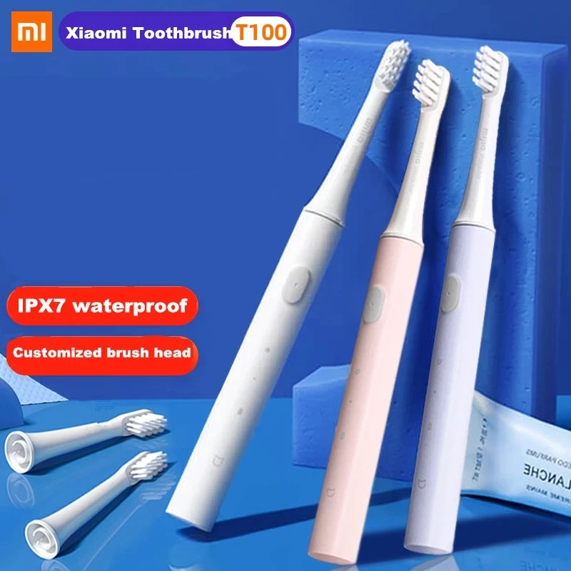 

Orignal Xiaomi Mijia Sonic Electric Toothbrush Mi T100 Tooth Brush Colorful USB Rechargeable IPX7 Waterproof Travle Scoocl Home