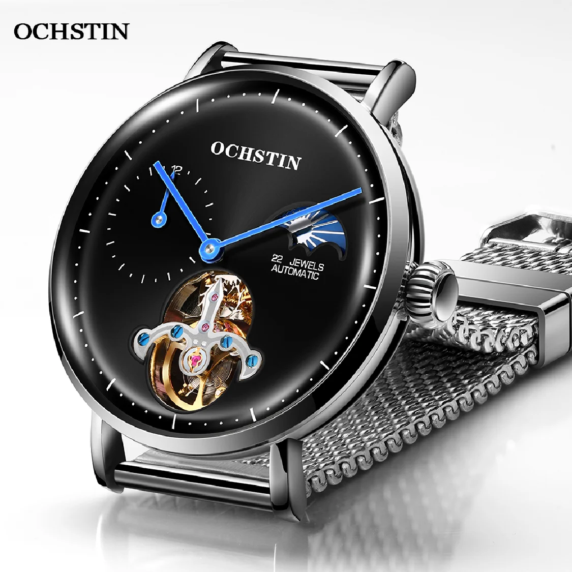 OCHSTIN Original Automatic Tourbillon Mechanical Watch Mens 2021 NEW Luxury Stainless Steel Wristwatch Waterproof Casual GA6121
OCHSTIN Original Automatic Tourbillon Mechanical Watch Mens 2021 NEW Luxury Stainless Steel Wristwatch Waterproof Casual GA6121
