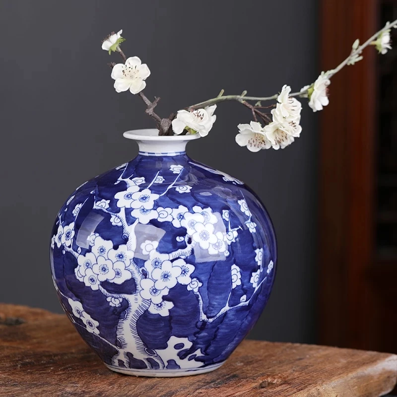 Jingdezhen антикварная сине-Белая Фарфоровая Ваза китайская ручная роспись Слива фарфоровая ваза украшение для дома гостиная F
Jingdezhen антикварная сине-Белая Фарфоровая Ваза китайская ручная роспись Слива фарфоровая ваза украшение для дома гостиная F