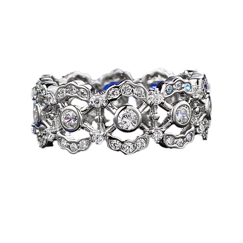 

Новинка 2023, роскошное стильное Винтажное кольцо из серебра 925 пробы с вырезами из ткани, модные ювелирные украшения для девушек