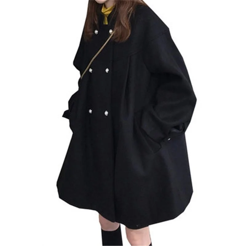 Women's Wool & Blends Loose Woolen Coats 2022 Autumn Winter Long Sleeve Women Coat Casual Fashion Elegant Female N580
Women's Wool & Blends Loose Woolen Coats 2022 Autumn Winter Long Sleeve Women Coat Casual Fashion Elegant Female N580