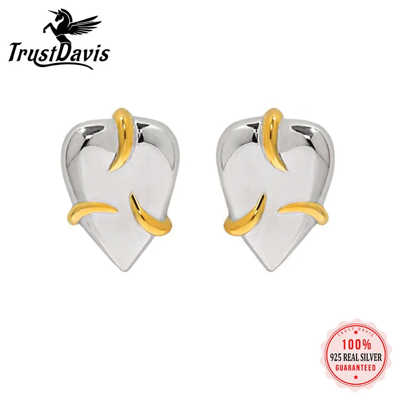 Trustdavis Simple 925 Sterling Silver Earings Fashion Geometric Love Heart Earring for Women Silver Jewelry H0013
Trustdavis Simple 925 Sterling Silver Earings Fashion Geometric Love Heart Earring for Women Silver Jewelry H0013