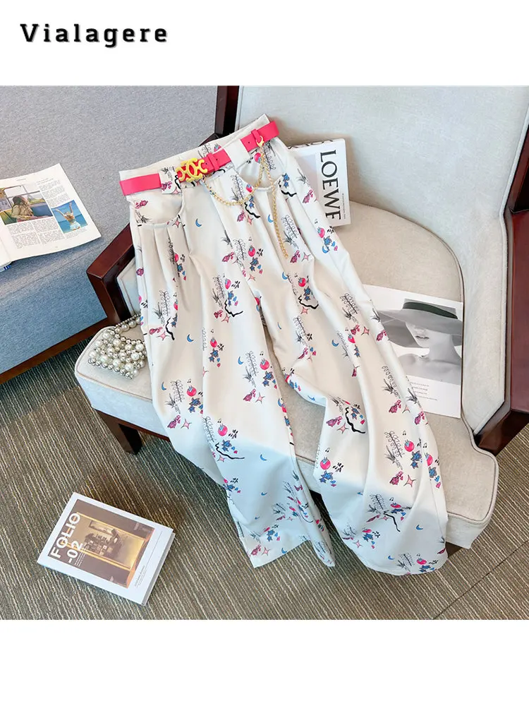 2023 Summer Casual Floral Print High Waist Wide Leg Pants Spring Women's Fashion Loose Y2K White Soft Full Length Trousers
2023 Summer Casual Floral Print High Waist Wide Leg Pants Spring Women's Fashion Loose Y2K White Soft Full Length Trousers