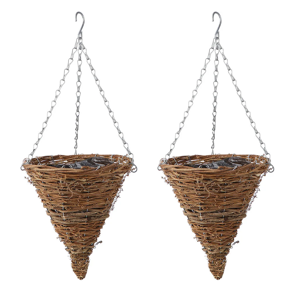 Conical Flower Basket Home Rattan Woven Hanging Cone Shape Multifunction Wall Cone-shaped 
Conical Flower Basket Home Rattan Woven Hanging Cone Shape Multifunction Wall Cone-shaped