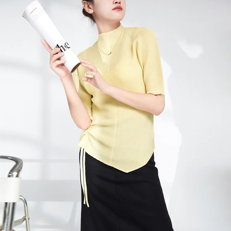 Thick Fabric Knitwear Women's Autumn Women's 5/4 Sleeve Loose Irregular Pleated Top
Thick Fabric Knitwear Women's Autumn Women's 5/4 Sleeve Loose Irregular Pleated Top
