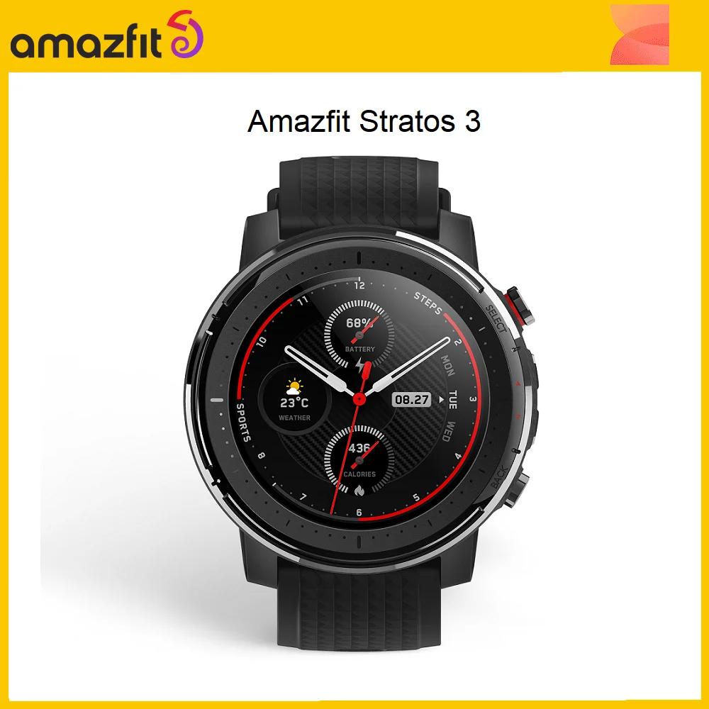 

Умные часы Amazfit Stratos 3 мужские, умные часы с GPS,5 АТМ, двойным режимом музыки,14 дней работы,смарт часы,часы мужские