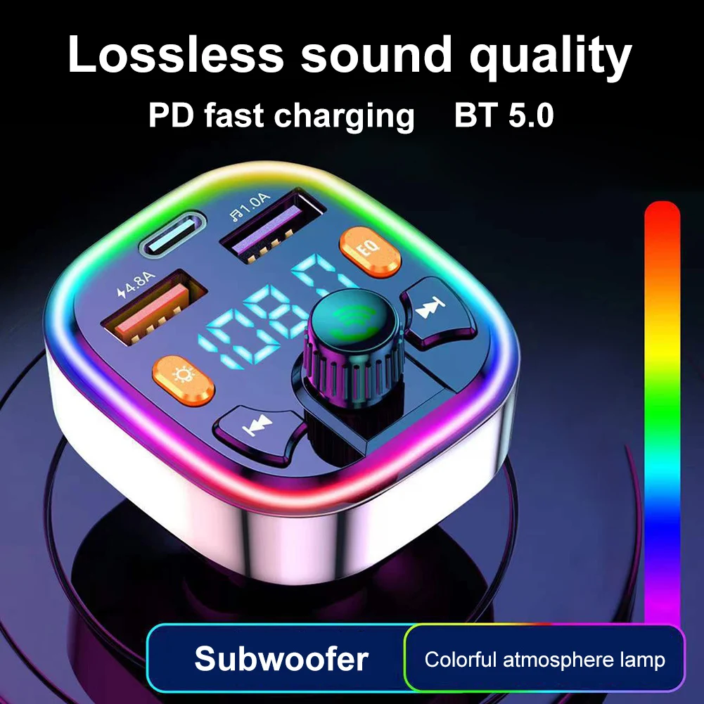 MP3 Player FM Transmitter Car Kit Car Hands-free Bluetooth-compaitable 5.0 FM Transmitter Handsfree Speaker Audio Coche Adapter
MP3 Player FM Transmitter Car Kit Car Hands-free Bluetooth-compaitable 5.0 FM Transmitter Handsfree Speaker Audio Coche Adapter