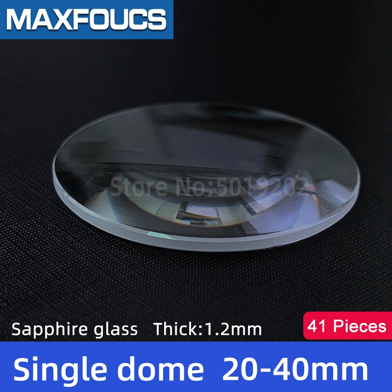 

41pcs 20mm-40mm Sapphire Watch Crystals 1.2mm Thick Single Dome Round 21.5mm 23mm 26mm 28mm 31.5mm 32mm 37.5mm 39.5mm Glass Part