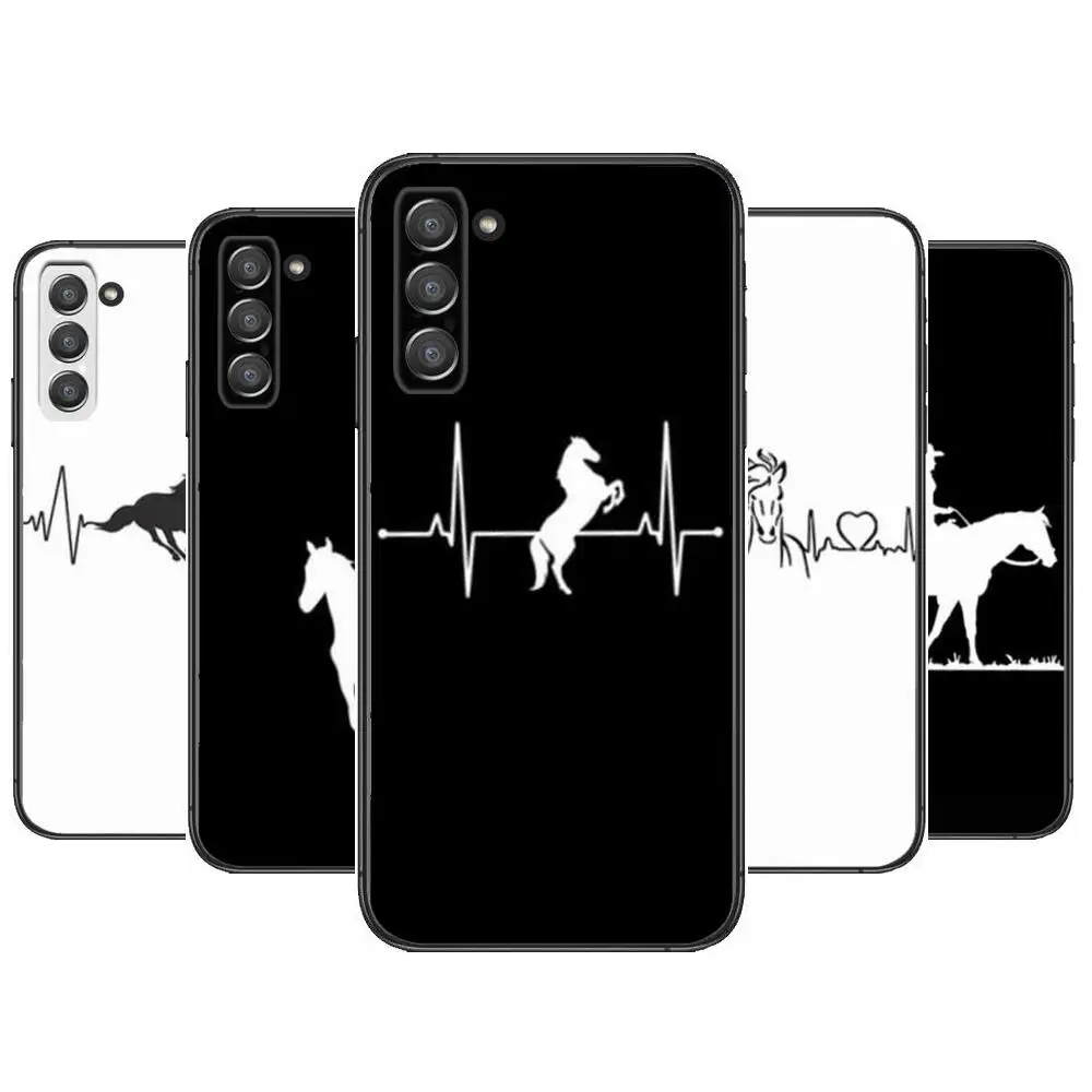

Horse Pony Horse Heartbeat Phone cover hull For SamSung Galaxy s6 s7 S8 S9 S10E S20 S21 S5 S30 Plus S20 fe 5G Lite Ultra Edge