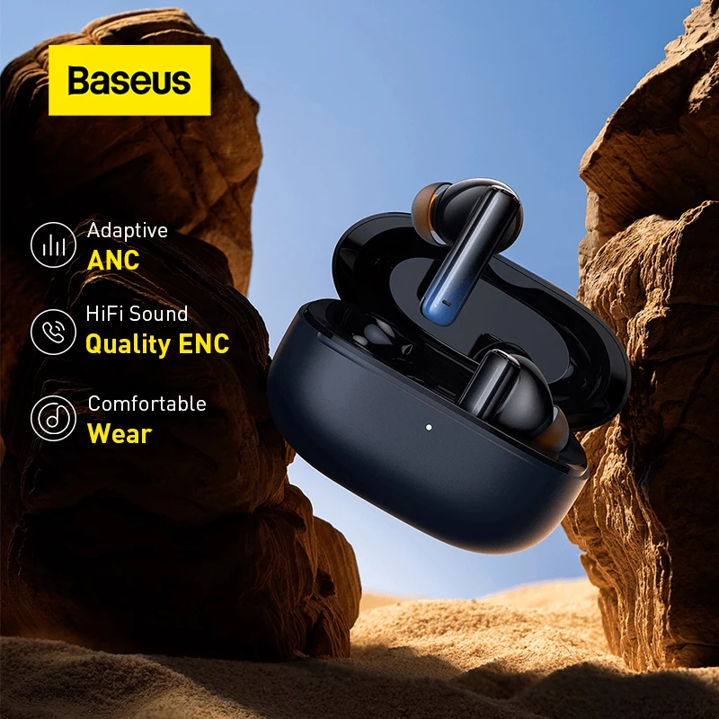 Baseus Storm1 ANC TWS Bluetooth Earphones Wireless 5.2 Adaptive Noise Reduction 6-mic ENC for Calling for Video Game APP Control
Baseus Storm1 ANC TWS Bluetooth Earphones Wireless 5.2 Adaptive Noise Reduction 6-mic ENC for Calling for Video Game APP Control