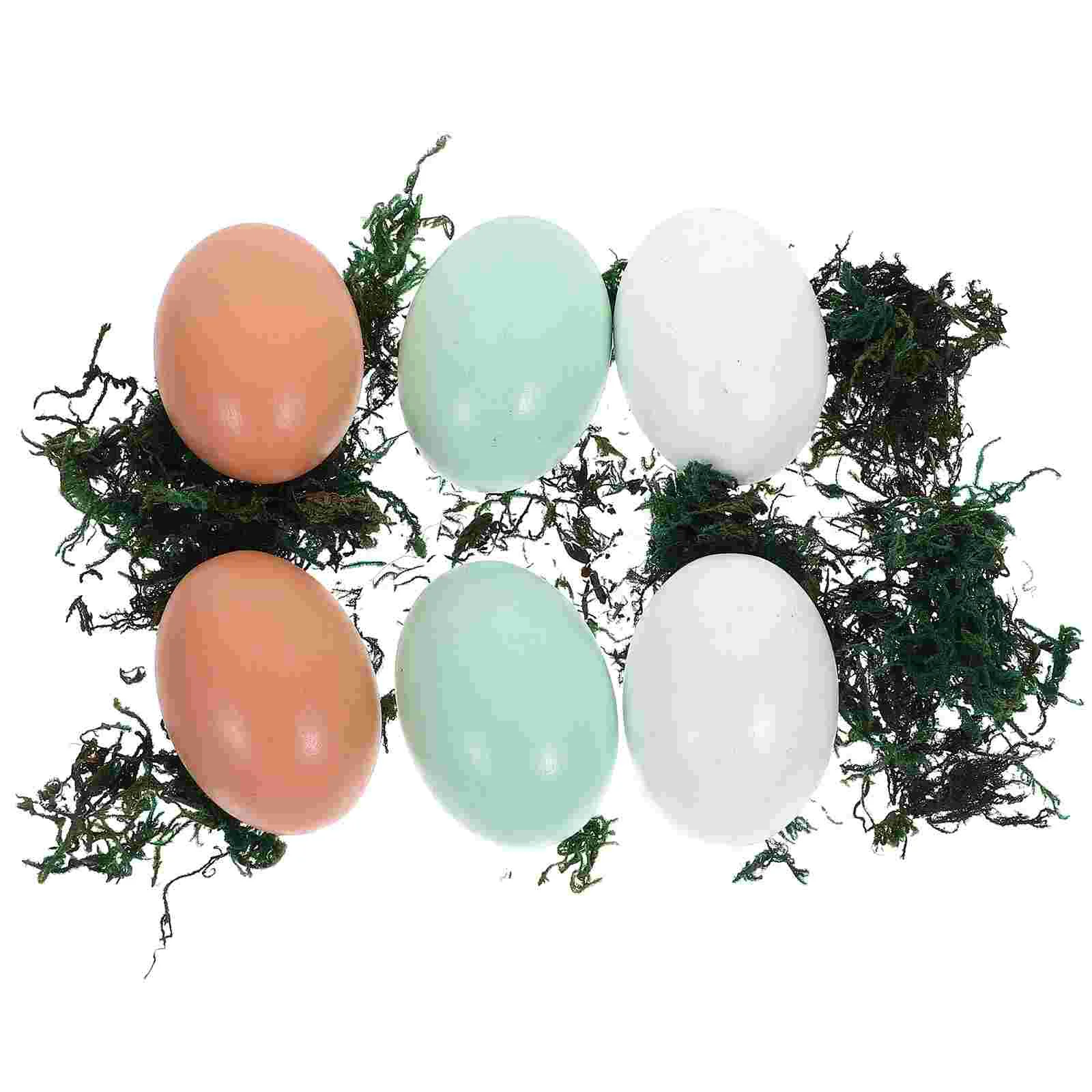 6 шт., искусственные деревянные яйца 
6 шт., искусственные деревянные яйца