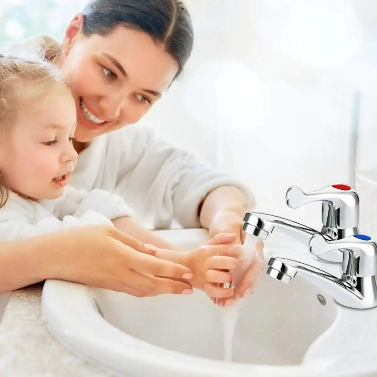 2 Pcs Bathroom Basin Faucet Upgrade Thicken Single Handle Zinc Alloy Tap Chrome Deck Mount Kitchen Sink Faucet Single Hole Bath
2 Pcs Bathroom Basin Faucet Upgrade Thicken Single Handle Zinc Alloy Tap Chrome Deck Mount Kitchen Sink Faucet Single Hole Bath