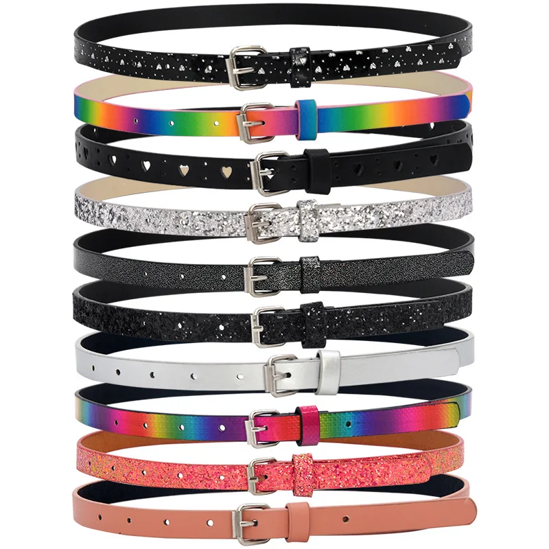 Colorful Children Faux Leather Belt Alloy Pink Buckle Glitter Waist Belt Sequins Belt Solid Color Eyelet Grommet Waistband Belt
Colorful Children Faux Leather Belt Alloy Pink Buckle Glitter Waist Belt Sequins Belt Solid Color Eyelet Grommet Waistband Belt