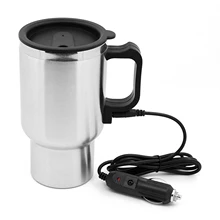 Car Electric Kettle In-car Kettle Travel Thermoses Heating Water Bottle Heating Cup for Water Tea Coffee Milk Car Kettle Thermos