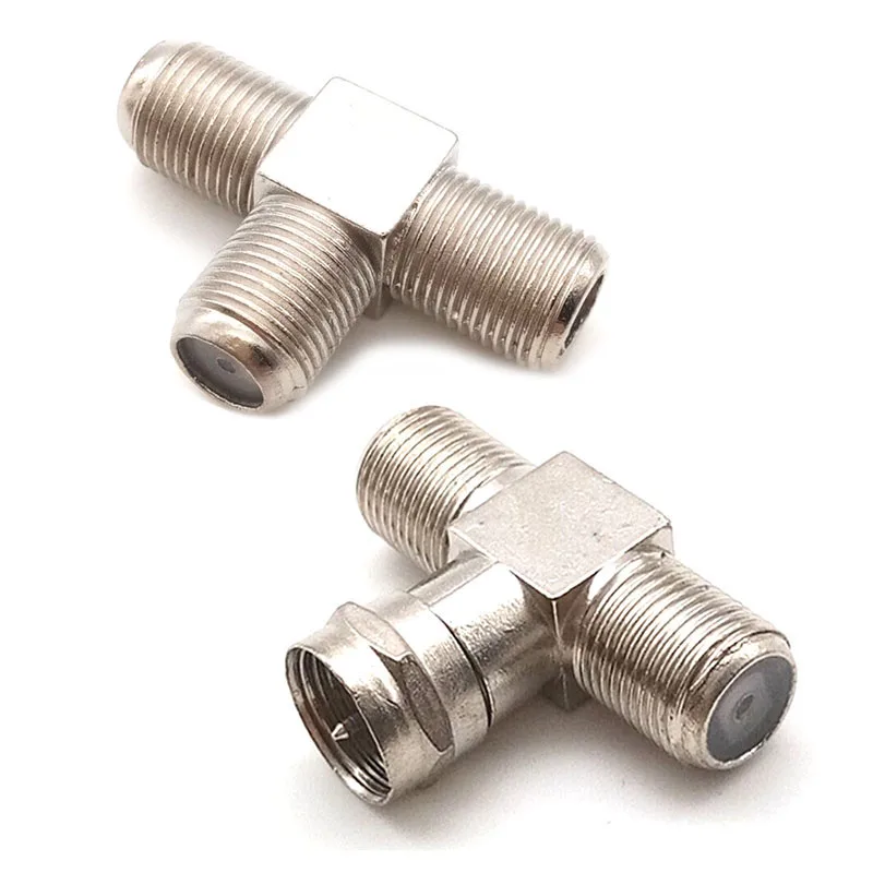 2pcs F male female Socket to 2 F female Adapter connector 3way T type Splitter SMA Male to Two SMA Female T plug coaxial cable C 
2pcs F male female Socket to 2 F female Adapter connector 3way T type Splitter SMA Male to Two SMA Female T plug coaxial cable C