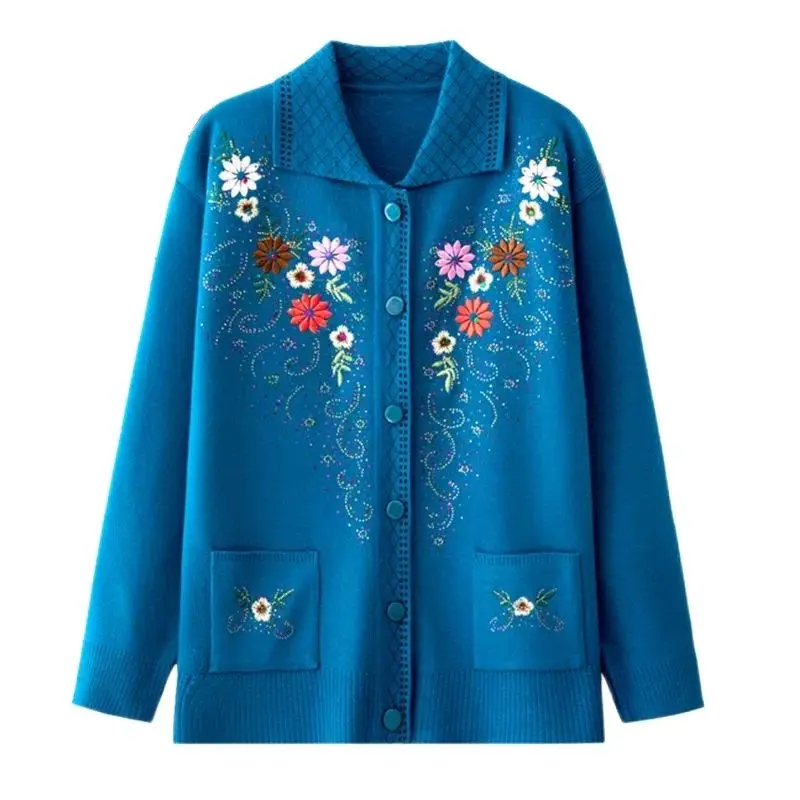 Middle-aged And Elderly Women's New Mother's Spring And Autumn Sweater Coat Old Lady's Sweater Cardigan Button Loose Casual Coat
Middle-aged And Elderly Women's New Mother's Spring And Autumn Sweater Coat Old Lady's Sweater Cardigan Button Loose Casual Coat