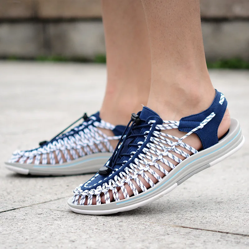 Summer Men Sandals Beach Shoe Fashion Hand Made Sandals Breathable Casual Flat Non-slip Sandals Outdoor Sneakers Large Size 48
Summer Men Sandals Beach Shoe Fashion Hand Made Sandals Breathable Casual Flat Non-slip Sandals Outdoor Sneakers Large Size 48