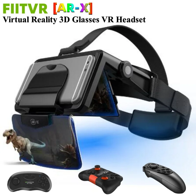 

AR-X VR Glasses Virtual Reality 3D Glasses HD IMAX Game Cardboard VR Headset For 4.7-6.3" Smartphone Foldable Enhanced VR Helmet
