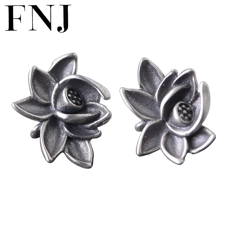 FNJ Romantic Lotus Earrings 925 Silver Original Pure S925 Sterling Silver Stud Earring Women Jewelry Vintage Flower
FNJ Romantic Lotus Earrings 925 Silver Original Pure S925 Sterling Silver Stud Earring Women Jewelry Vintage Flower