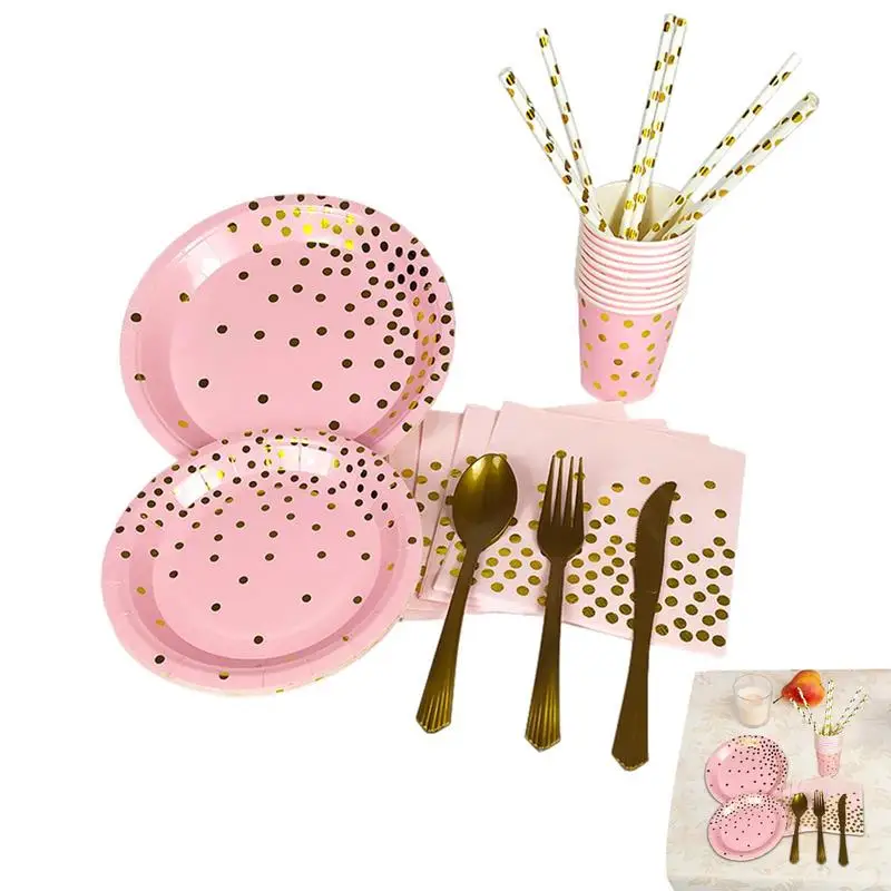 Party Dinnerware Set Dinnerware Tableware Party Set Portable Paper Plate Set With Gold Foil Polka Dot Pattern For Party Camping
Party Dinnerware Set Dinnerware Tableware Party Set Portable Paper Plate Set With Gold Foil Polka Dot Pattern For Party Camping