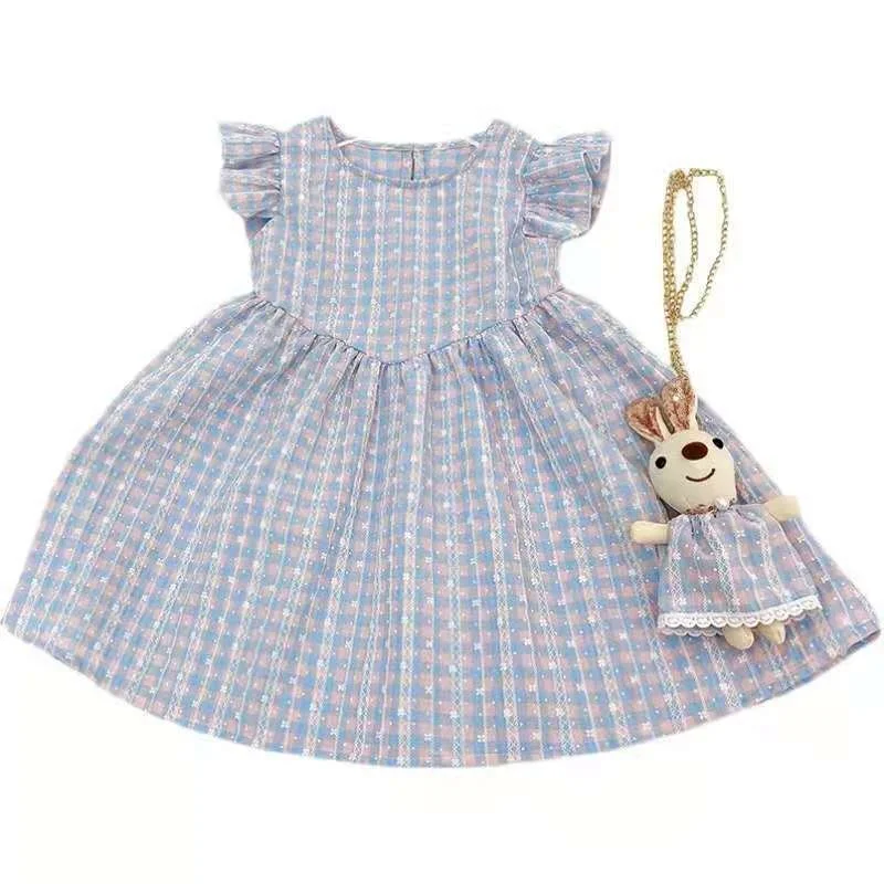 Summer Dress With Flying Sleeves 2022 New Korean Plaid Baby Girl Princess Skirt Children Clothing Little Girls Elegant Kids
Summer Dress With Flying Sleeves 2022 New Korean Plaid Baby Girl Princess Skirt Children Clothing Little Girls Elegant Kids