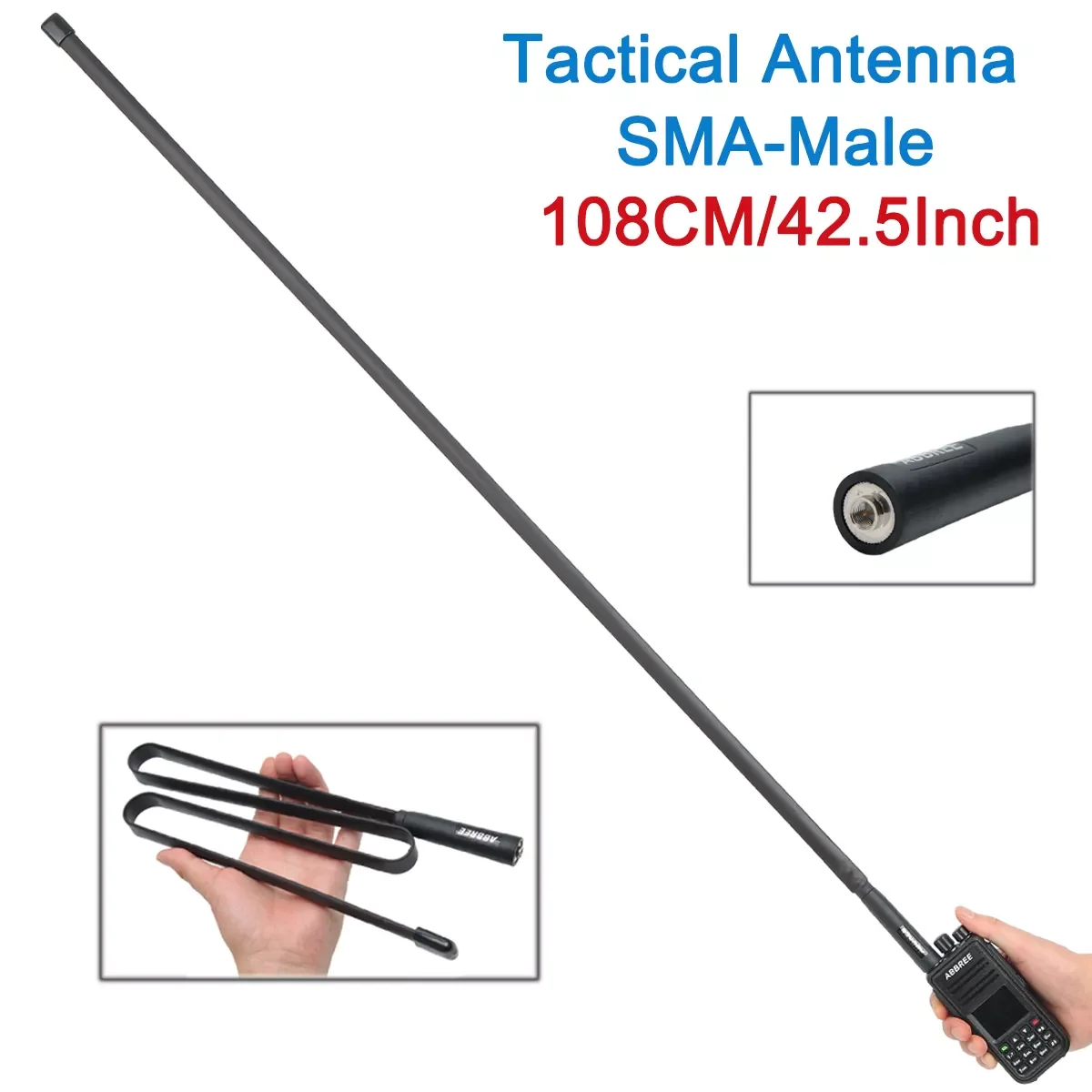AR-152 Walkie Talkie SMA-Male Foldable Tactical Antenna Connector Dual Band 144/430Mhz For Yaesu TYT Wouxun Ham Radio
AR-152 Walkie Talkie SMA-Male Foldable Tactical Antenna Connector Dual Band 144/430Mhz For Yaesu TYT Wouxun Ham Radio
