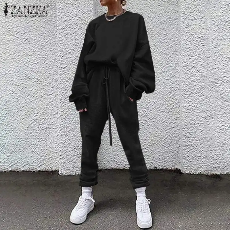 ZANZEA Vintage Matching Sets Women Casual Solid 2PCS Loose Sweatershirt Elastic Waist Pant Spring Stylish Tracksuits Pant Sets
ZANZEA Vintage Matching Sets Women Casual Solid 2PCS Loose Sweatershirt Elastic Waist Pant Spring Stylish Tracksuits Pant Sets