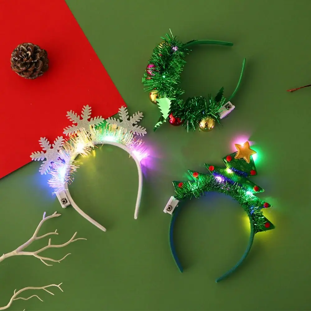 

Glowing Elk Hair Hoop LED Christmas Headband Reindeer Christmas Decoration Glowing Headband Light Flashing Elf Antlers Headband