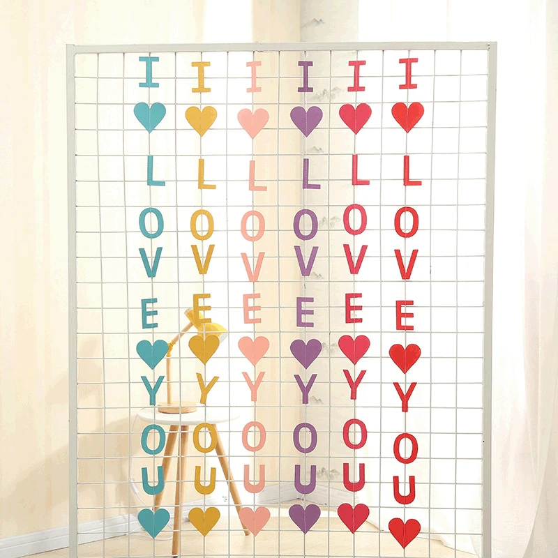 I Love You Heart Banner Streamer for Wedding Bridal Engagement Shower Valentine Party Decorations Garlands Buntings Photo Props 
I Love You Heart Banner Streamer for Wedding Bridal Engagement Shower Valentine Party Decorations Garlands Buntings Photo Props