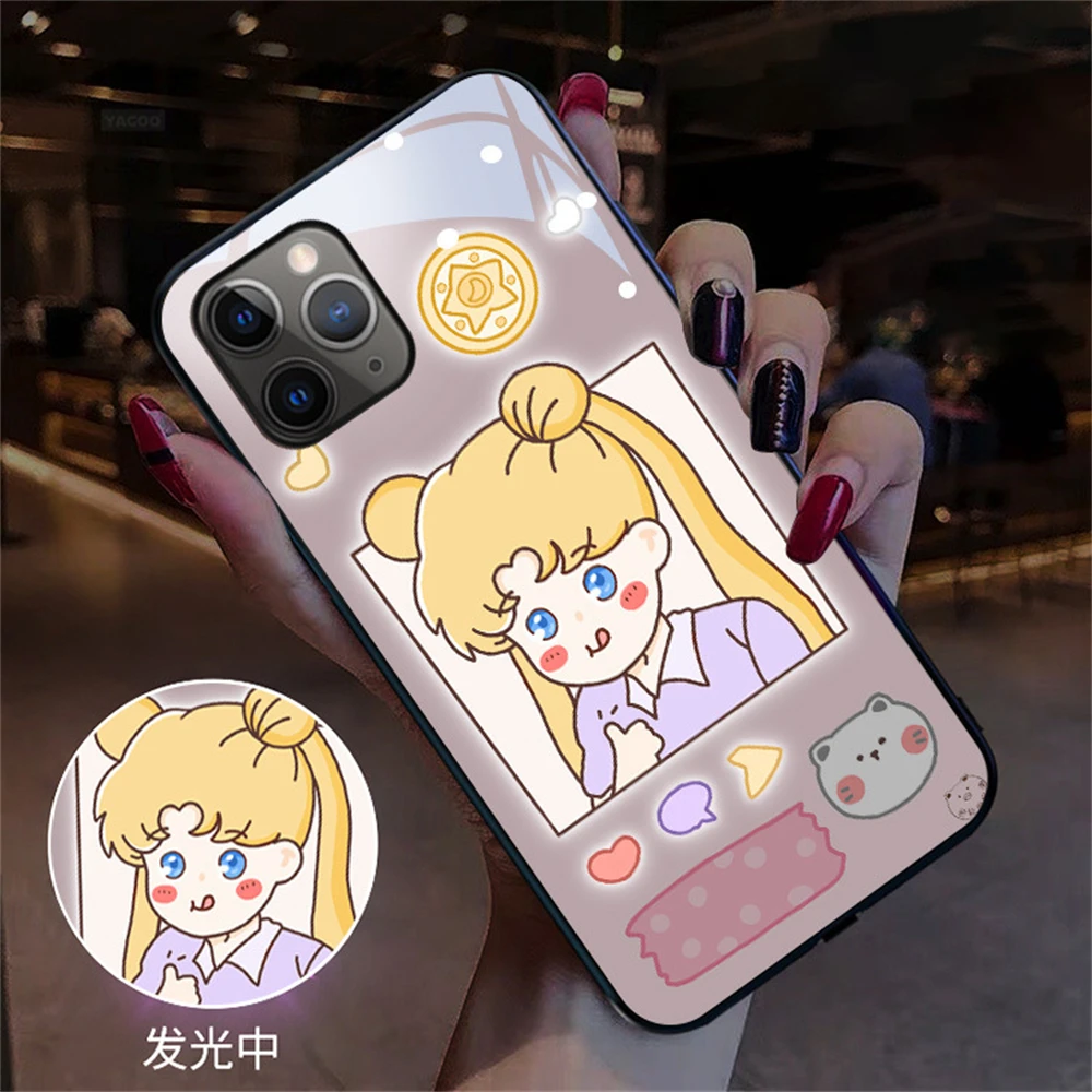 2022 Lovely Design Incoming Call Flash Luxury Luminous Night Light LED Glass Phone Cover For iPhone 13 12 11 Mini X XS SE2020
2022 Lovely Design Incoming Call Flash Luxury Luminous Night Light LED Glass Phone Cover For iPhone 13 12 11 Mini X XS SE2020