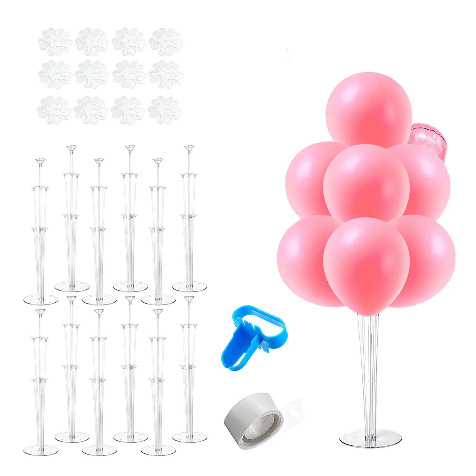 

Balloon Stands For Table 12 Set 28 Height Balloon Stand Kit For Table Balloon Centerpieces Desktop Balloon Holder Stand Kit