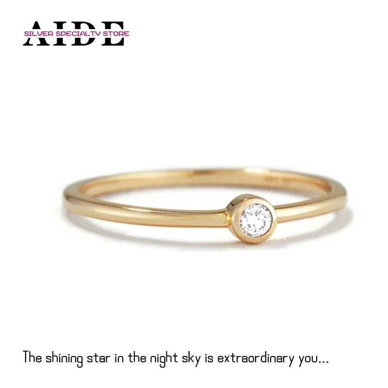 AIDE 0.1 Carat Moissanite 925 Sterling Silver Single Sparkling Stone 18k Gold Ring for Women Wedding Jewelry Anillos Bague Gifts
AIDE 0.1 Carat Moissanite 925 Sterling Silver Single Sparkling Stone 18k Gold Ring for Women Wedding Jewelry Anillos Bague Gifts