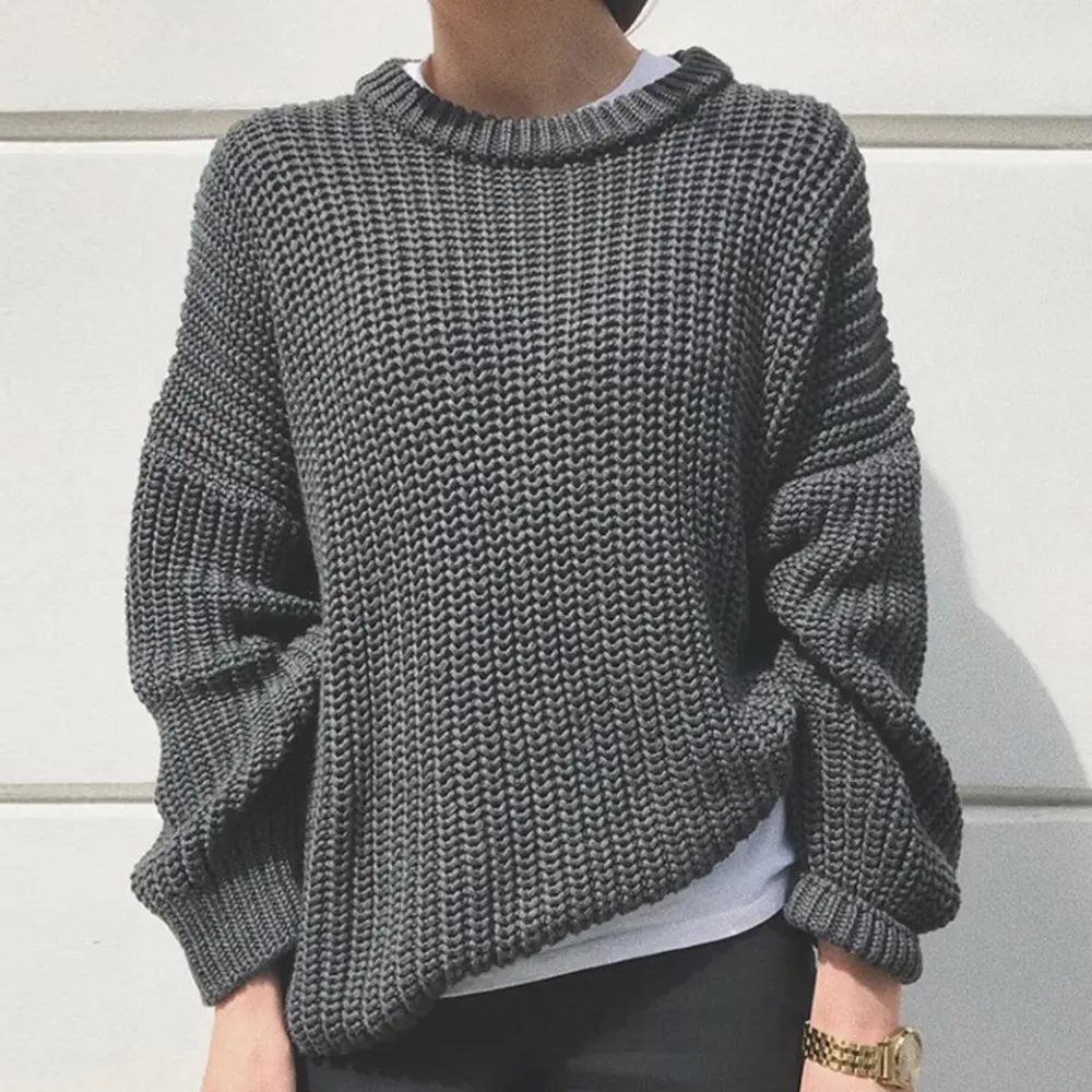 Loose Korean Elegant Knitted Sweater Female Autumn Winter Warm Solid Casual Long Sleeve Sweaters Women O-neck Pullover Jumpers
Loose Korean Elegant Knitted Sweater Female Autumn Winter Warm Solid Casual Long Sleeve Sweaters Women O-neck Pullover Jumpers